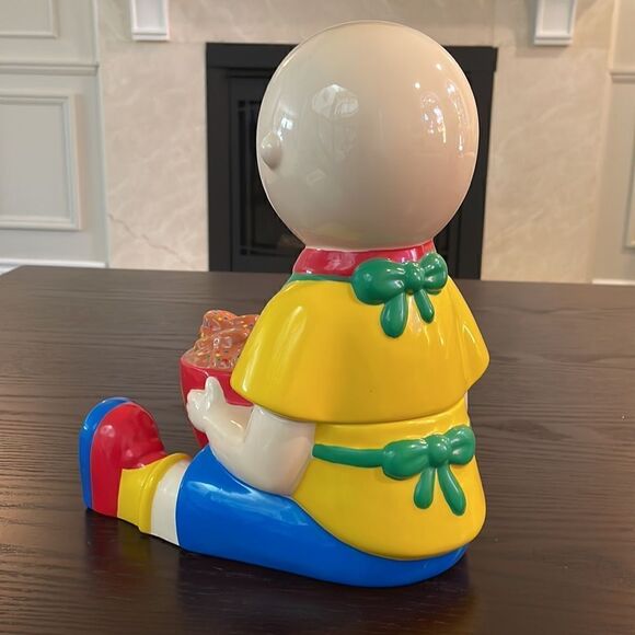 Caillou Ceramic Cookie Jar Excellent Condition Discontinued Primary Colours 11” - Picture 7 of 11